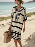 Bella | Striped V-Neck Dress