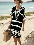 Josephine | Striped V-Neck Dress