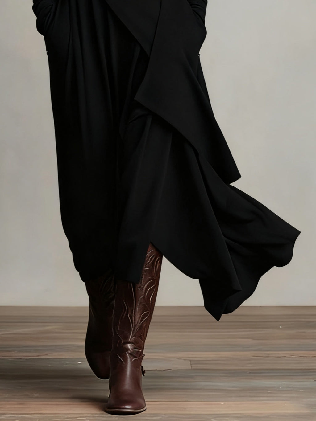 Vivienne | Asymmetrical High-Neck Maxi Dress