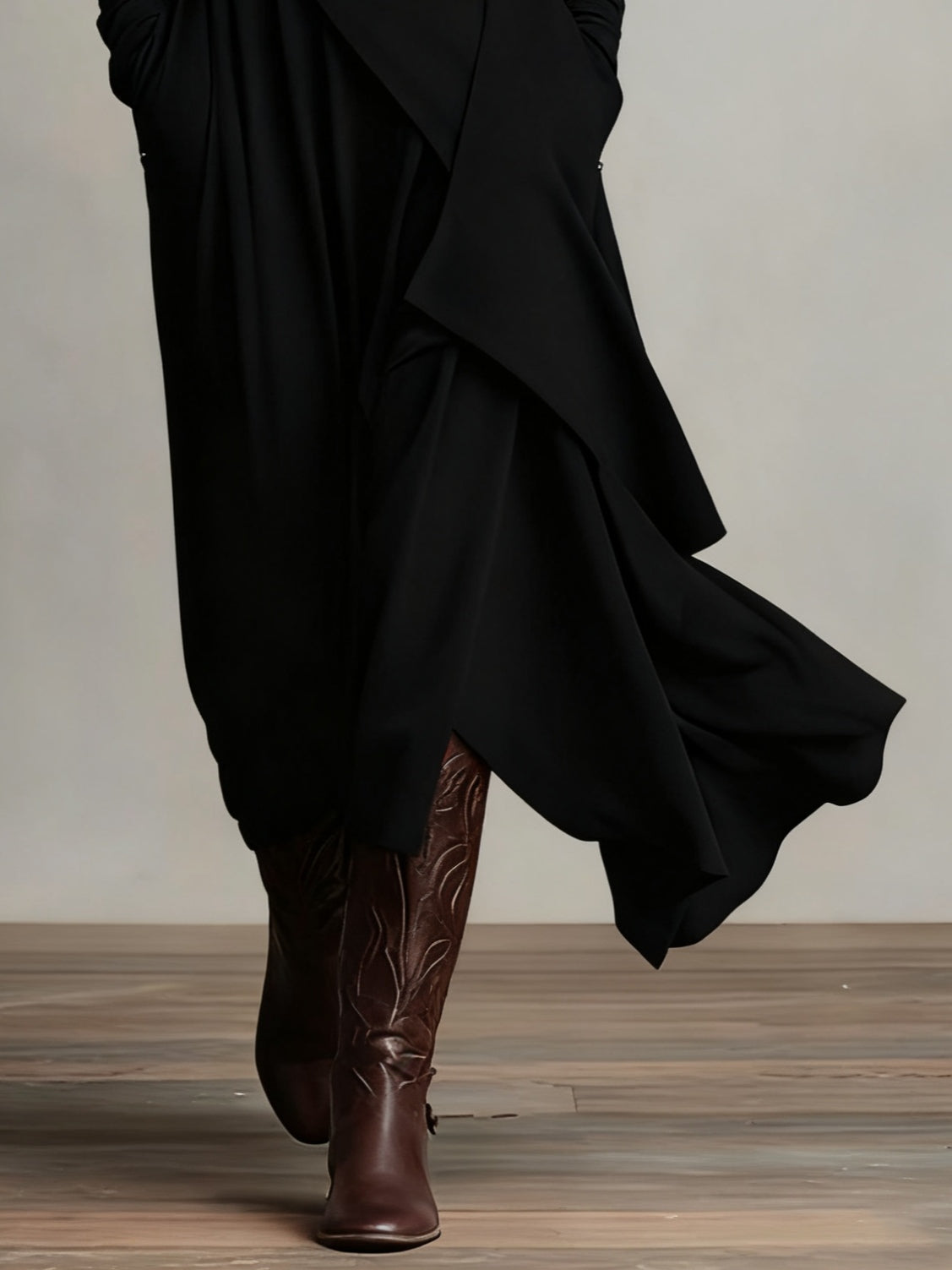 Vivienne | Asymmetrical High-Neck Maxi Dress