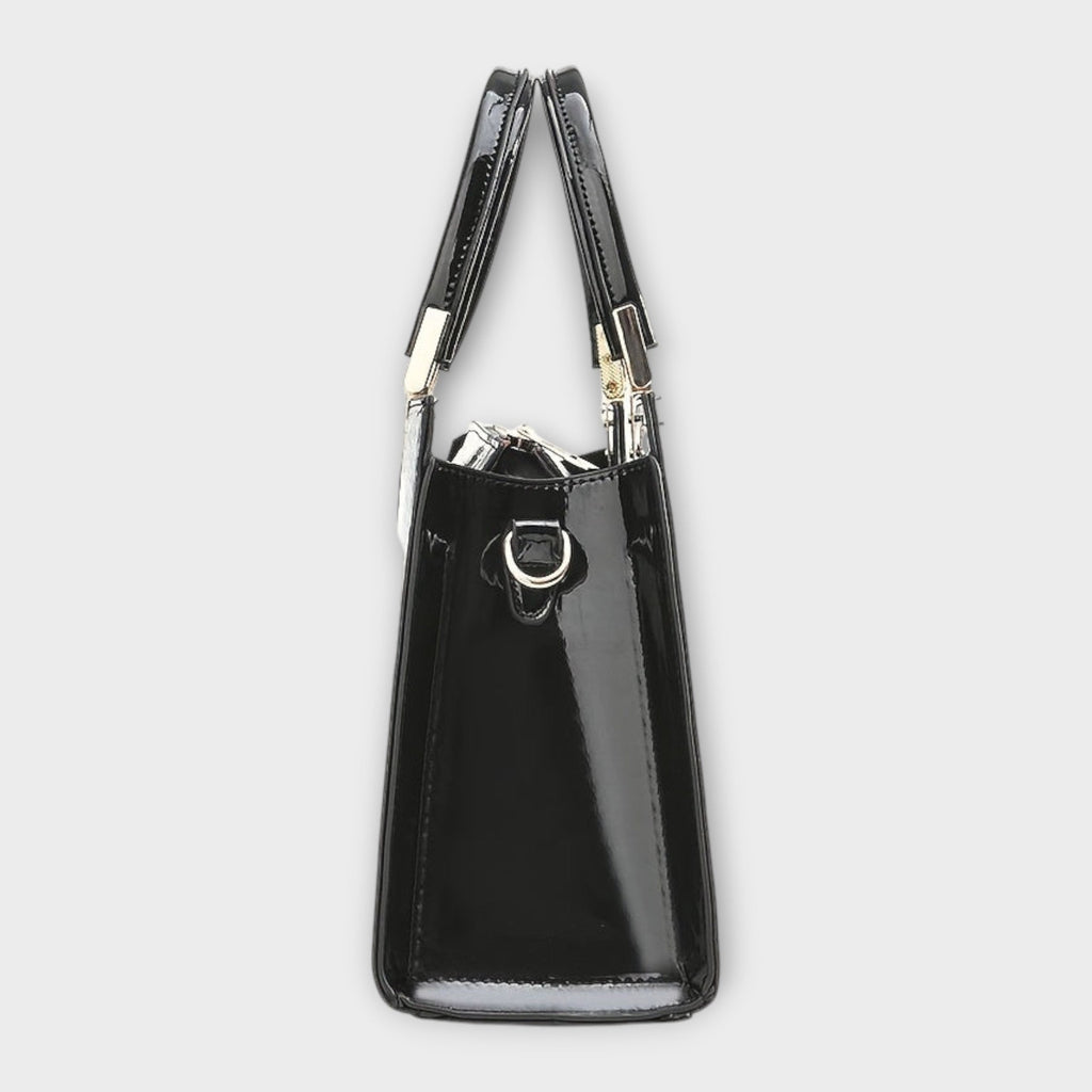 Olivia - Glossy Crocodile Pattern Handbag