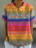 Maya | Artistic Patchwork Collar Blouse