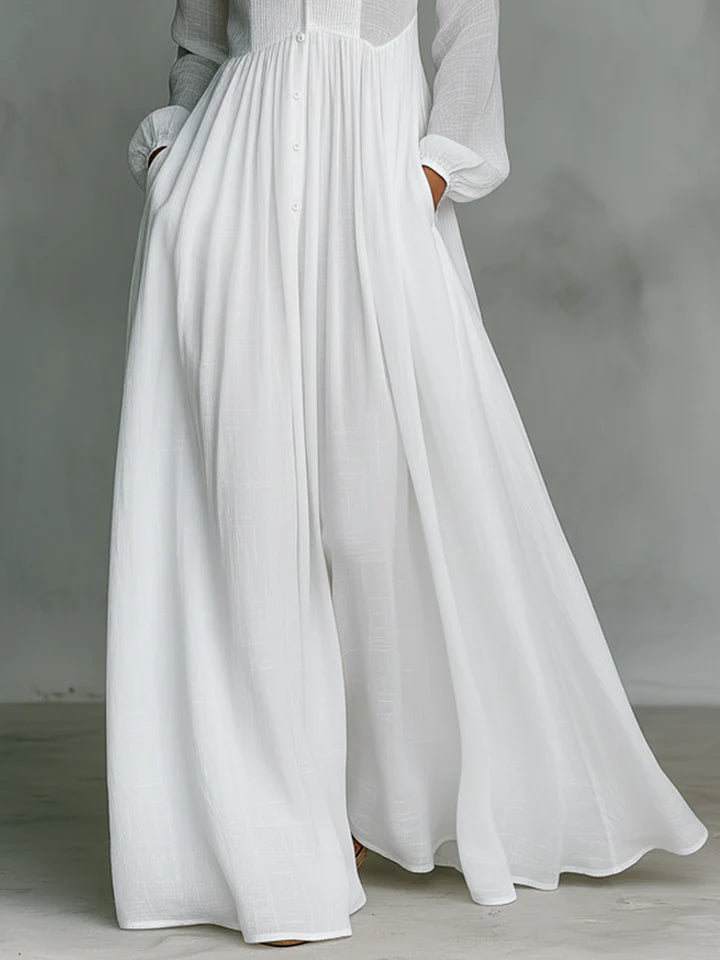 Serena | Flowing Button-Front Maxi Dress