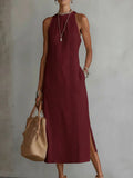 Bea | Sleeveless Lace Detail Midi Dress